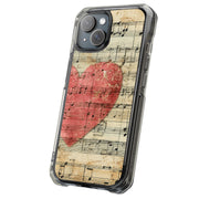Music Hearts Tough Cases For Apple iPhone (17, 16, 15, 14, 13, 12, 11, X, SE, 8, 7/ Air, Plus, Pro, Max, Mini, XR, XS), Print in USA