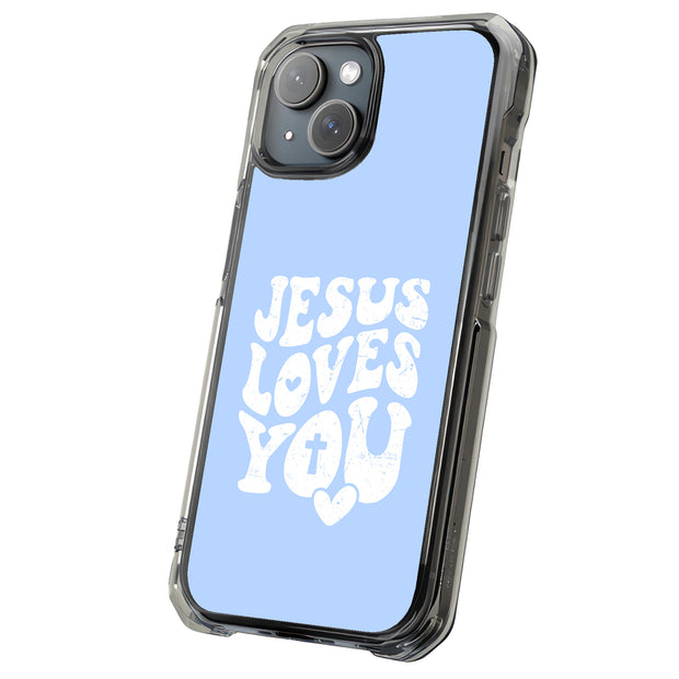 Jesus Love U 1 Tough Cases For Apple iPhone (17, 16, 15, 14, 13, 12, 11, X, SE, 8, 7/ Air, Plus, Pro, Max, Mini, XR, XS), Print in USA