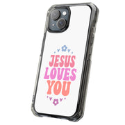Jesus Love U 2 Tough Cases For Apple iPhone (17, 16, 15, 14, 13, 12, 11, X, SE, 8, 7/ Air, Plus, Pro, Max, Mini, XR, XS), Print in USA