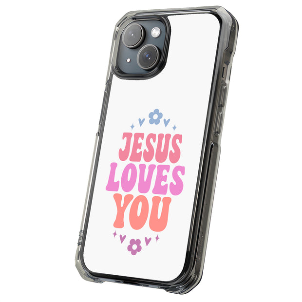 Jesus Love U 2 Tough Cases For Apple iPhone (17, 16, 15, 14, 13, 12, 11, X, SE, 8, 7/ Air, Plus, Pro, Max, Mini, XR, XS), Print in USA