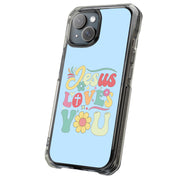 Jesus Love U 3 Tough Cases For Apple iPhone (17, 16, 15, 14, 13, 12, 11, X, SE, 8, 7/ Air, Plus, Pro, Max, Mini, XR, XS), Print in USA