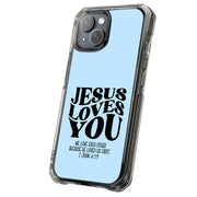 Jesus Love U 4 Tough Cases For Apple iPhone (17, 16, 15, 14, 13, 12, 11, X, SE, 8, 7/ Air, Plus, Pro, Max, Mini, XR, XS), Print in USA