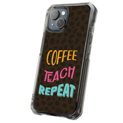 Coffee Teach Tough Cases For Apple iPhone (17, 16, 15, 14, 13, 12, 11, X, SE, 8, 7/ Air, Plus, Pro, Max, Mini, XR, XS), Print in USA