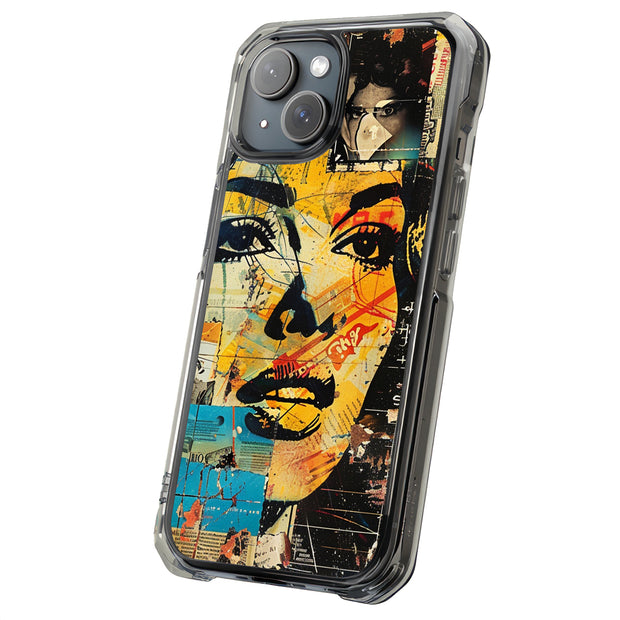 Paper Collage 2 Tough Cases For Apple iPhone (17, 16, 15, 14, 13, 12, 11, X, SE, 8, 7/ Air, Plus, Pro, Max, Mini, XR, XS), Print in USA