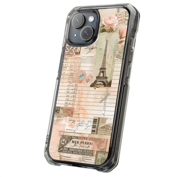 Paris Collage 1 Tough Cases For Apple iPhone (17, 16, 15, 14, 13, 12, 11, X, SE, 8, 7/ Air, Plus, Pro, Max, Mini, XR, XS), Print in USA
