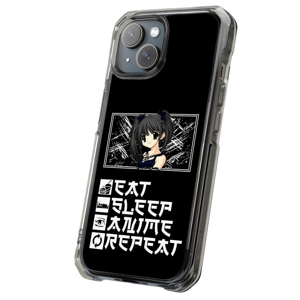 Eat and Anime Tough Cases For Apple iPhone (17, 16, 15, 14, 13, 12, 11, X, SE, 8, 7/ Air, Plus, Pro, Max, Mini, XR, XS), Print in USA