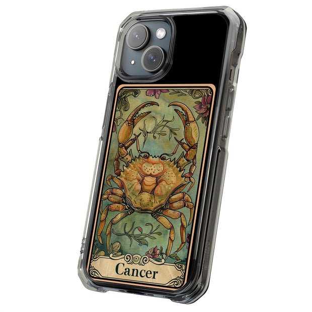 Zodiac Cancer Tough Cases For Apple iPhone (17, 16, 15, 14, 13, 12, 11, X, SE, 8, 7/ Air, Plus, Pro, Max, Mini, XR, XS), Print in USA