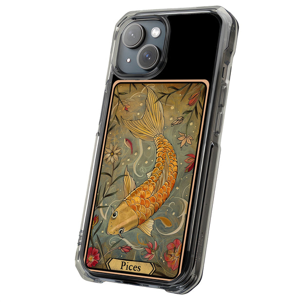 Zodiac Pices Tough Cases For Apple iPhone (17, 16, 15, 14, 13, 12, 11, X, SE, 8, 7/ Air, Plus, Pro, Max, Mini, XR, XS), Print in USA