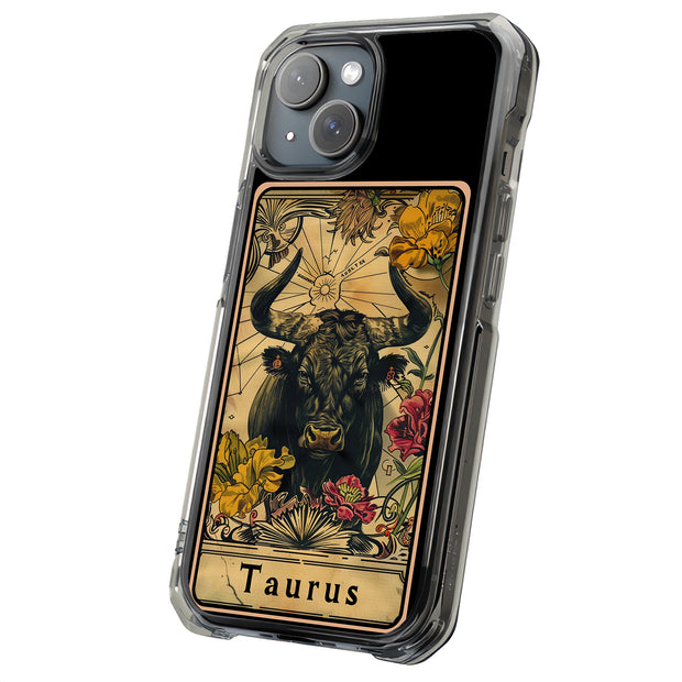 Zodiac Taurus Tough Cases For Apple iPhone (17, 16, 15, 14, 13, 12, 11, X, SE, 8, 7/ Air, Plus, Pro, Max, Mini, XR, XS), Print in USA