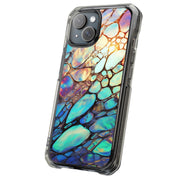 mosaic opal 3 Tough Cases For Apple iPhone (17, 16, 15, 14, 13, 12, 11, X, SE, 8, 7/ Air, Plus, Pro, Max, Mini, XR, XS), Print in USA