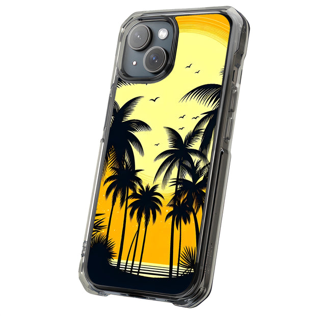 Palm Tree Beach Tough Cases For Apple iPhone (17, 16, 15, 14, 13, 12, 11, X, SE, 8, 7/ Air, Plus, Pro, Max, Mini, XR, XS), Print in USA