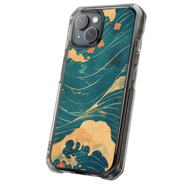 Japanese Wave 10 Tough Cases For Apple iPhone (17, 16, 15, 14, 13, 12, 11, X, SE, 8, 7/ Air, Plus, Pro, Max, Mini, XR, XS), Print in USA