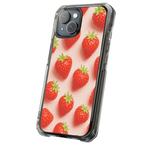 Straberry Delight Tough Cases For Apple iPhone (17, 16, 15, 14, 13, 12, 11, X, SE, 8, 7/ Air, Plus, Pro, Max, Mini, XR, XS), Print in USA