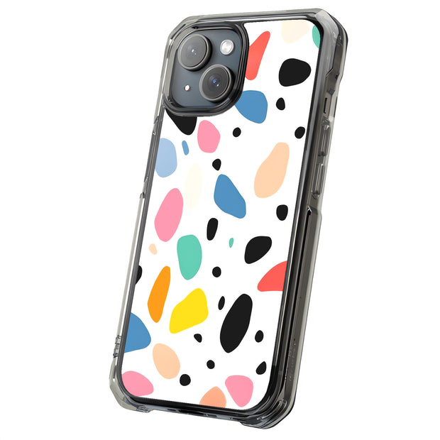 Abstract Color Dots Tough Cases For Apple iPhone (17, 16, 15, 14, 13, 12, 11, X, SE, 8, 7/ Air, Plus, Pro, Max, Mini, XR, XS), Print in USA