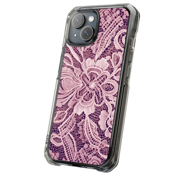 Purple Lace Dream Tough Cases For Apple iPhone (17, 16, 15, 14, 13, 12, 11, X, SE, 8, 7/ Air, Plus, Pro, Max, Mini, XR, XS), Print in USA