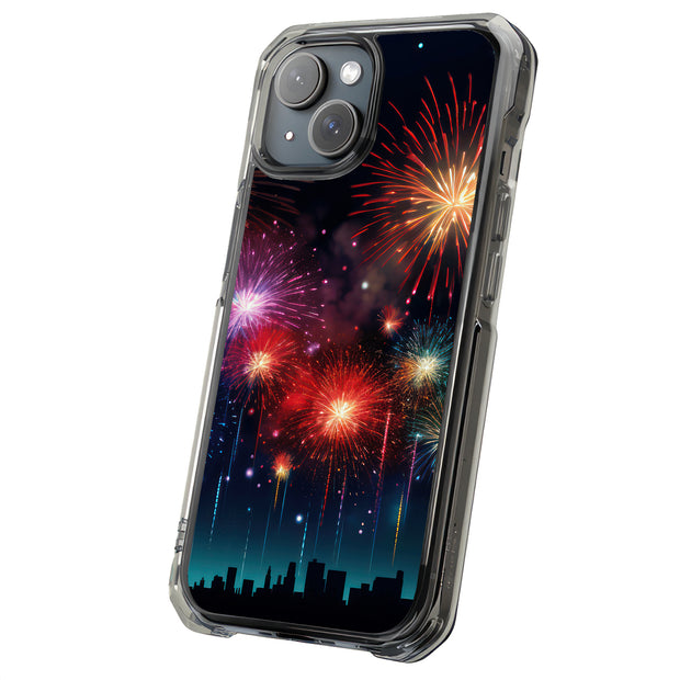 Firework Skyline Tough Cases For Apple iPhone (17, 16, 15, 14, 13, 12, 11, X, SE, 8, 7/ Air, Plus, Pro, Max, Mini, XR, XS), Print in USA