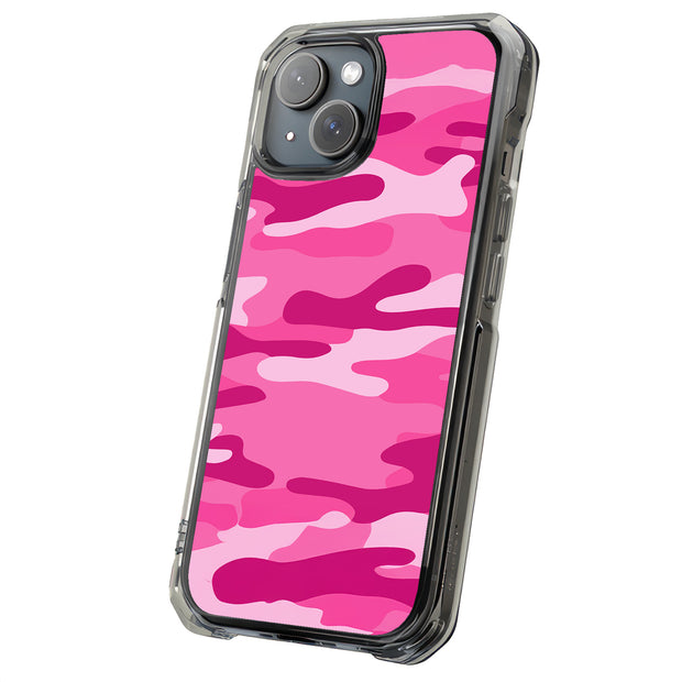 Pink Camouflage Tough Cases For Apple iPhone (17, 16, 15, 14, 13, 12, 11, X, SE, 8, 7/ Air, Plus, Pro, Max, Mini, XR, XS), Print in USA