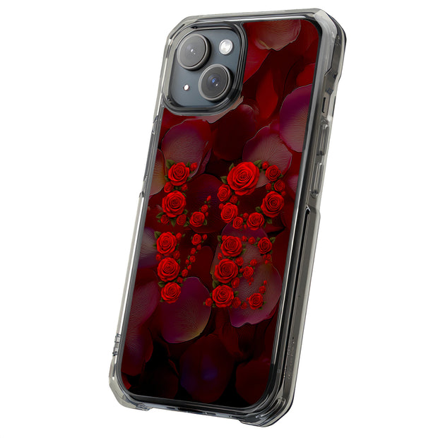 Love in Roses Tough Cases For Apple iPhone (17, 16, 15, 14, 13, 12, 11, X, SE, 8, 7/ Air, Plus, Pro, Max, Mini, XR, XS), Print in USA