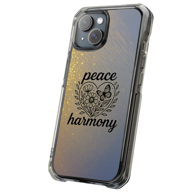 Peace Harmony Tough Cases For Apple iPhone (17, 16, 15, 14, 13, 12, 11, X, SE, 8, 7/ Air, Plus, Pro, Max, Mini, XR, XS), Print in USA