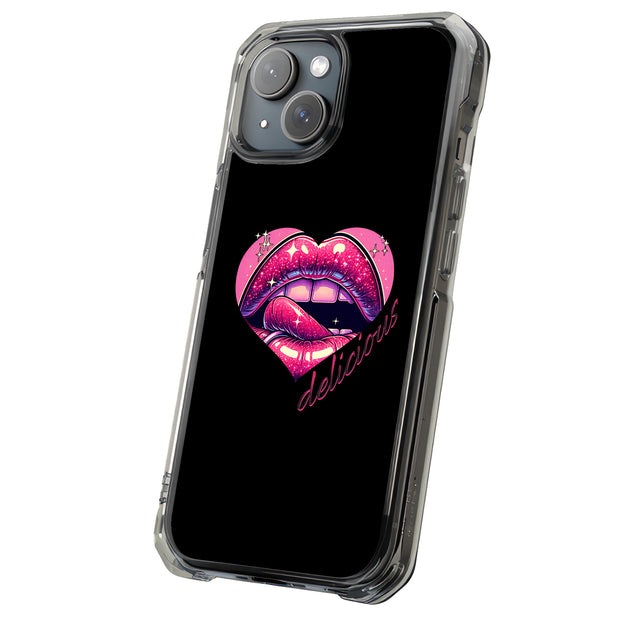 Delicious Lips Tough Cases For Apple iPhone (17, 16, 15, 14, 13, 12, 11, X, SE, 8, 7/ Air, Plus, Pro, Max, Mini, XR, XS), Print in USA