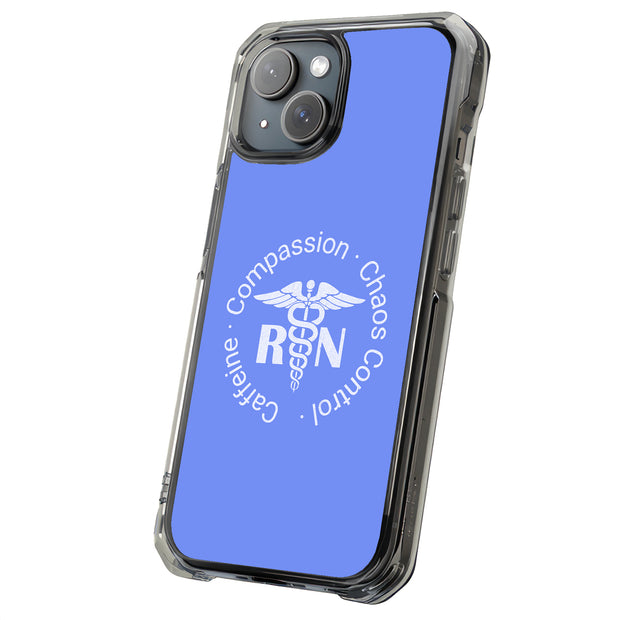 RN Nurse Caffeine Tough Cases For Apple iPhone (17, 16, 15, 14, 13, 12, 11, X, SE, 8, 7/ Air, Plus, Pro, Max, Mini, XR, XS), Print in USA