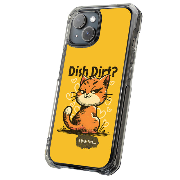 Snarky Cat Fart Tough Cases For Apple iPhone (17, 16, 15, 14, 13, 12, 11, X, SE, 8, 7/ Air, Plus, Pro, Max, Mini, XR, XS), Print in USA