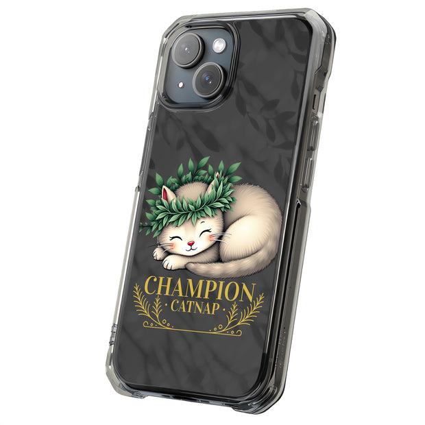 Catnap Champion Tough Cases For Apple iPhone (17, 16, 15, 14, 13, 12, 11, X, SE, 8, 7/ Air, Plus, Pro, Max, Mini, XR, XS), Print in USA