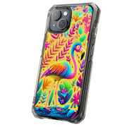 Colorful Flamingo Tough Cases For Apple iPhone (17, 16, 15, 14, 13, 12, 11, X, SE, 8, 7/ Air, Plus, Pro, Max, Mini, XR, XS), Print in USA