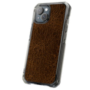 Brown Leather Tough Cases For Apple iPhone (17, 16, 15, 14, 13, 12, 11, X, SE, 8, 7/ Air, Plus, Pro, Max, Mini, XR, XS), Print in USA