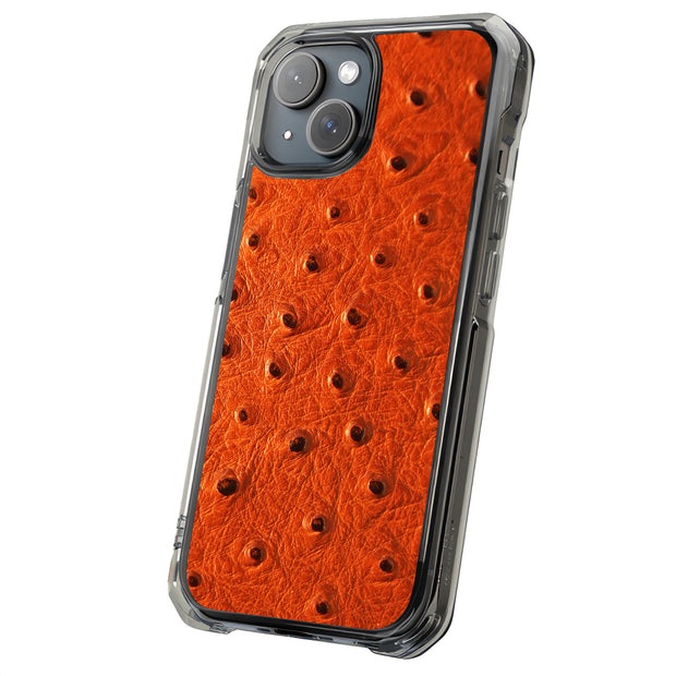 Orange Ostrich Tough Cases For Apple iPhone (17, 16, 15, 14, 13, 12, 11, X, SE, 8, 7/ Air, Plus, Pro, Max, Mini, XR, XS), Print in USA