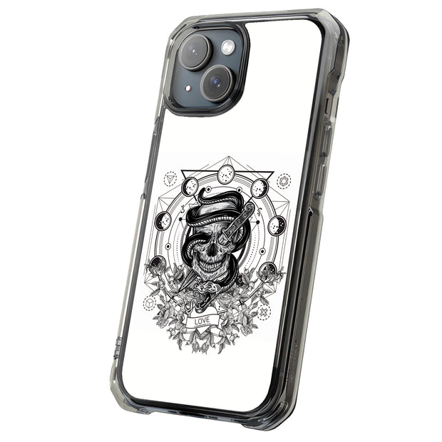 Skull Snake Tough Cases For Apple iPhone (17, 16, 15, 14, 13, 12, 11, X, SE, 8, 7/ Air, Plus, Pro, Max, Mini, XR, XS), Print in USA