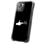 Pew Pew Hand Tough Cases For Apple iPhone (17, 16, 15, 14, 13, 12, 11, X, SE, 8, 7/ Air, Plus, Pro, Max, Mini, XR, XS), Print in USA