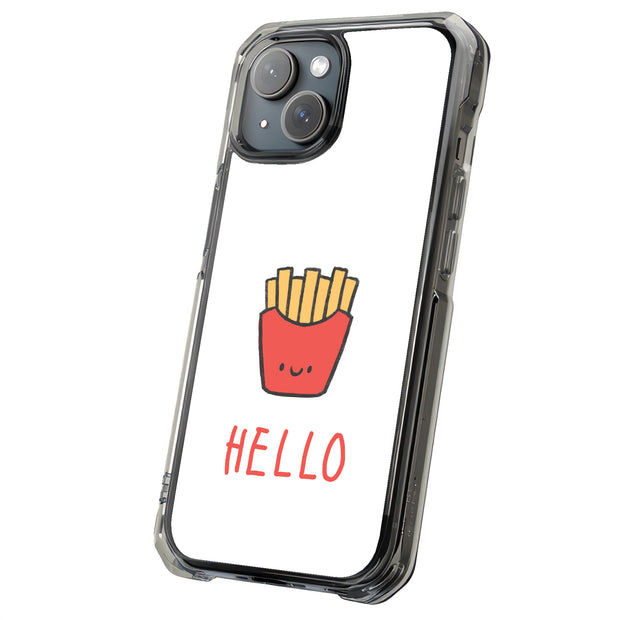Hello Fries Tough Cases For Apple iPhone (17, 16, 15, 14, 13, 12, 11, X, SE, 8, 7/ Air, Plus, Pro, Max, Mini, XR, XS), Print in USA