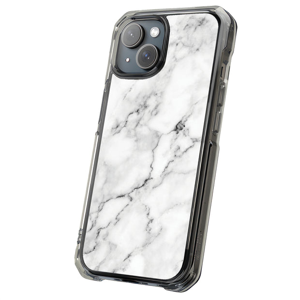 White Marble Tough Cases For Apple iPhone (17, 16, 15, 14, 13, 12, 11, X, SE, 8, 7/ Air, Plus, Pro, Max, Mini, XR, XS), Print in USA