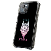 Wild Heart Wolf Tough Cases For Apple iPhone (17, 16, 15, 14, 13, 12, 11, X, SE, 8, 7/ Air, Plus, Pro, Max, Mini, XR, XS), Print in USA