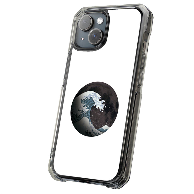 Great Wave Moon Tough Cases For Apple iPhone (17, 16, 15, 14, 13, 12, 11, X, SE, 8, 7/ Air, Plus, Pro, Max, Mini, XR, XS), Print in USA