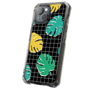 Tropical Leaves Tough Cases For Apple iPhone (17, 16, 15, 14, 13, 12, 11, X, SE, 8, 7/ Air, Plus, Pro, Max, Mini, XR, XS), Print in USA