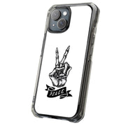 Peace Skeleton Tough Cases For Apple iPhone (17, 16, 15, 14, 13, 12, 11, X, SE, 8, 7/ Air, Plus, Pro, Max, Mini, XR, XS), Print in USA