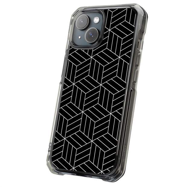 Blk Wht Box Tough Cases For Apple iPhone (17, 16, 15, 14, 13, 12, 11, X, SE, 8, 7/ Air, Plus, Pro, Max, Mini, XR, XS), Print in USA