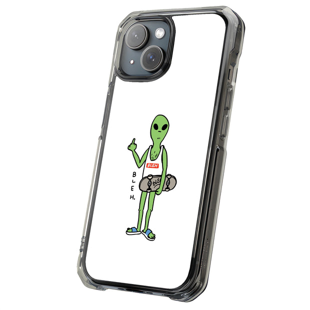 Bleh Alien Wht Tough Cases For Apple iPhone (17, 16, 15, 14, 13, 12, 11, X, SE, 8, 7/ Air, Plus, Pro, Max, Mini, XR, XS), Print in USA