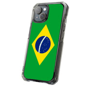 Flag Brazil Tough Cases For Apple iPhone (17, 16, 15, 14, 13, 12, 11, X, SE, 8, 7/ Air, Plus, Pro, Max, Mini, XR, XS), Print in USA