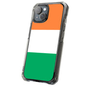 Flag Ireland Tough Cases For Apple iPhone (17, 16, 15, 14, 13, 12, 11, X, SE, 8, 7/ Air, Plus, Pro, Max, Mini, XR, XS), Print in USA
