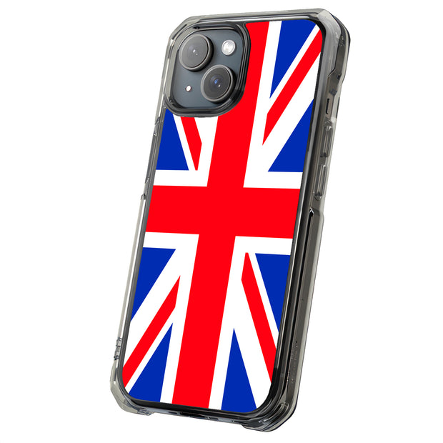 Flag UK Tough Cases For Apple iPhone (17, 16, 15, 14, 13, 12, 11, X, SE, 8, 7/ Air, Plus, Pro, Max, Mini, XR, XS), Print in USA