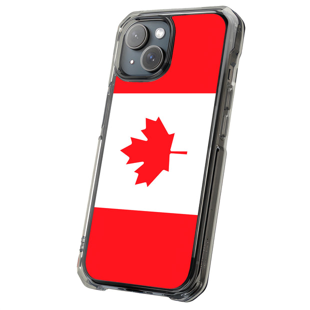 Flag Canada Tough Cases For Apple iPhone (17, 16, 15, 14, 13, 12, 11, X, SE, 8, 7/ Air, Plus, Pro, Max, Mini, XR, XS), Print in USA
