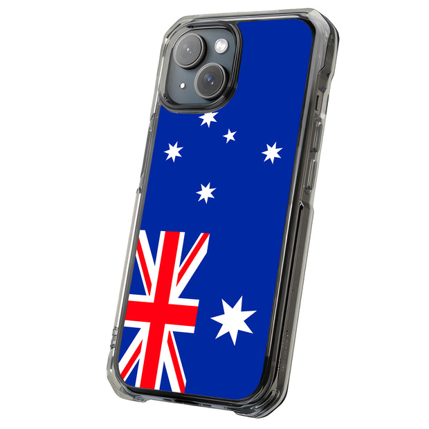 Flag Australia Tough Cases For Apple iPhone (17, 16, 15, 14, 13, 12, 11, X, SE, 8, 7/ Air, Plus, Pro, Max, Mini, XR, XS), Print in USA