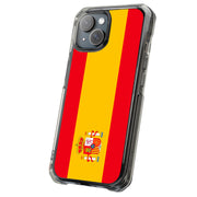 Flag Spain Tough Cases For Apple iPhone (17, 16, 15, 14, 13, 12, 11, X, SE, 8, 7/ Air, Plus, Pro, Max, Mini, XR, XS), Print in USA
