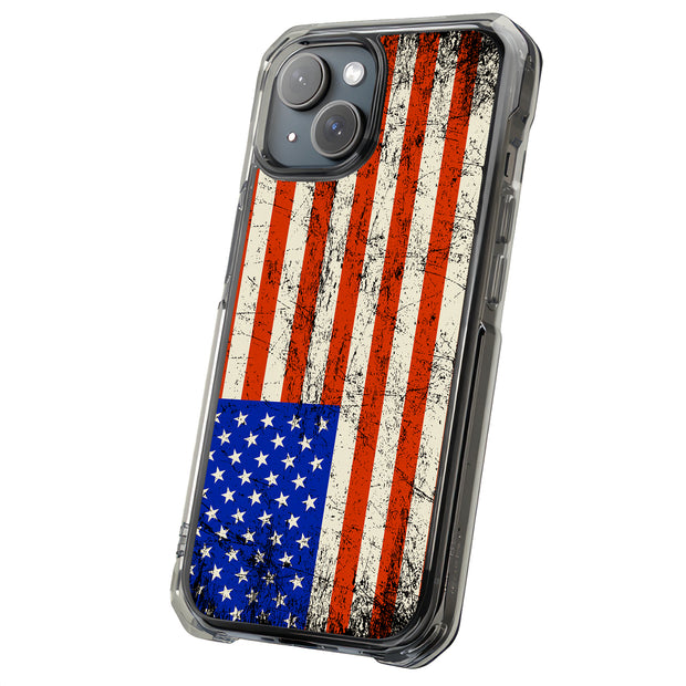 America Flag  Tough Cases For Apple iPhone (17, 16, 15, 14, 13, 12, 11, X, SE, 8, 7/ Air, Plus, Pro, Max, Mini, XR, XS), Print in USA