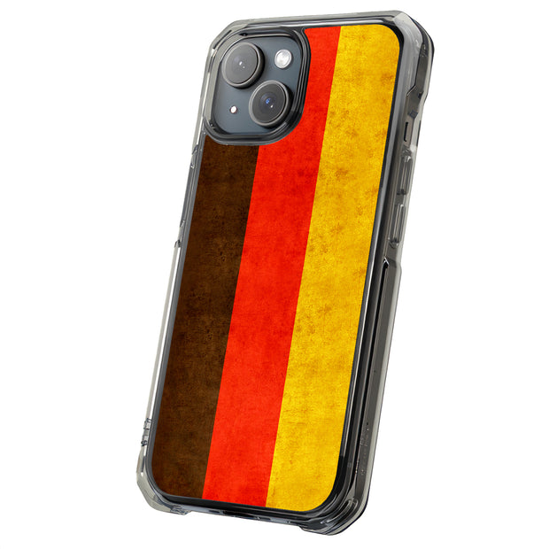 Germany Flag  Tough Cases For Apple iPhone (17, 16, 15, 14, 13, 12, 11, X, SE, 8, 7/ Air, Plus, Pro, Max, Mini, XR, XS), Print in USA