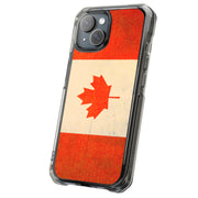 Old Flag Canada Tough Cases For Apple iPhone (17, 16, 15, 14, 13, 12, 11, X, SE, 8, 7/ Air, Plus, Pro, Max, Mini, XR, XS), Print in USA