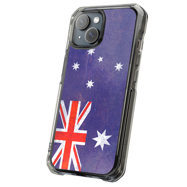 Australia Flag Tough Cases For Apple iPhone (17, 16, 15, 14, 13, 12, 11, X, SE, 8, 7/ Air, Plus, Pro, Max, Mini, XR, XS), Print in USA